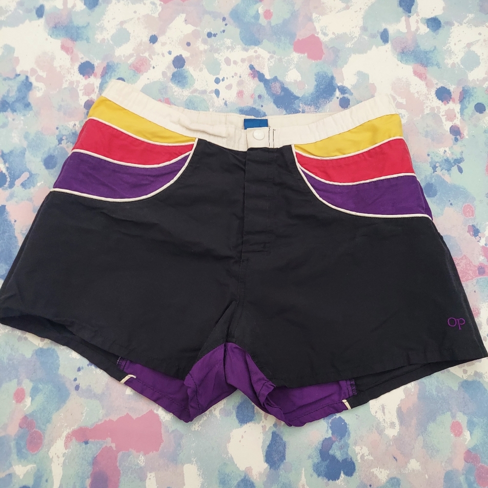 Op | Vintage 80s Board Short Swim Trunks